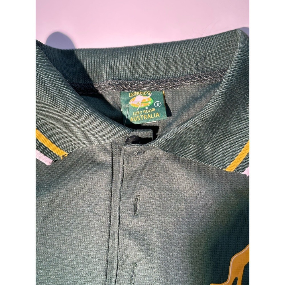 Australia Rugby Jersey Joey Roo Socceroos Football Shirt Gold & Green SZ Small - Picture 4 of 8